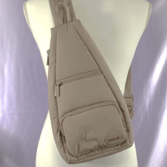 Reebok Handbags - NWOT Reebok Taupe Sling Backpack Crossbody Travel Bag
